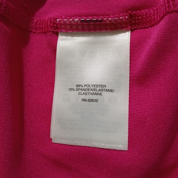 Lands End Sport LS Rash Guard swim shirt Sz S (6-8) pink athletic top - Picture 10 of 10